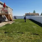 Photo of new sod installation completed by S&S Sprinklers and Vinyl Fencing and Vinyl Fencing