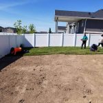 Photo of new sod installation completed by S&S Sprinklers and Vinyl Fencing and Vinyl Fencing